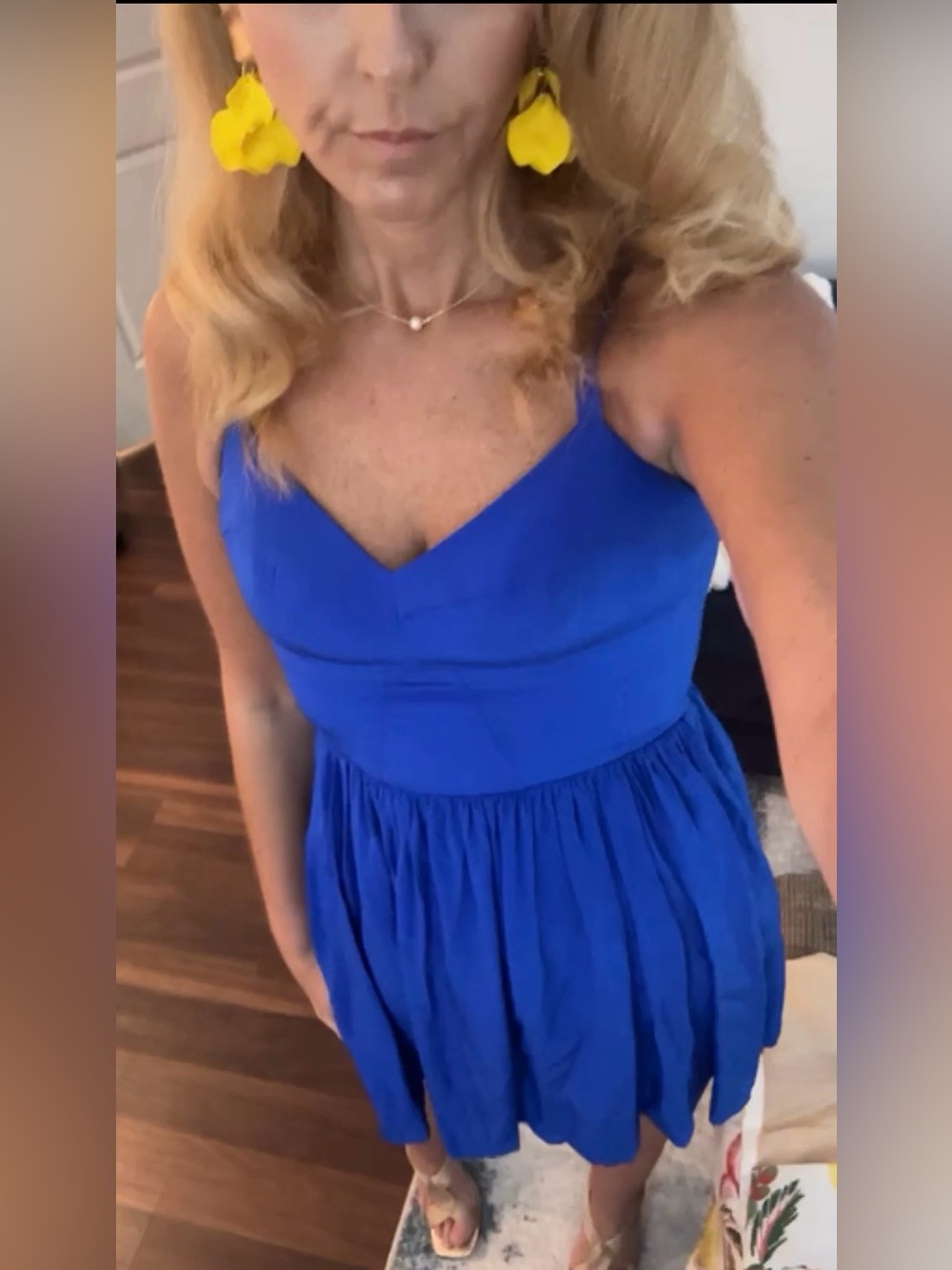 Amanda Uprichard Cobalt Blue Strappy Dress